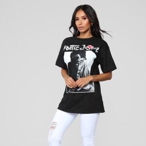 Poetic Justice Black Graphic Tee
